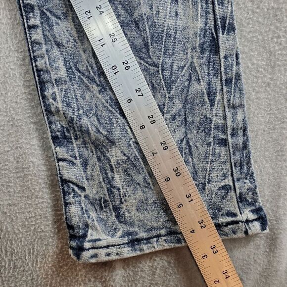 Brooklyn Xpress Jeans Mens 36x34 Blue Denim Stretch Flat Front Straight Leg Logo - Picture 4 of 9